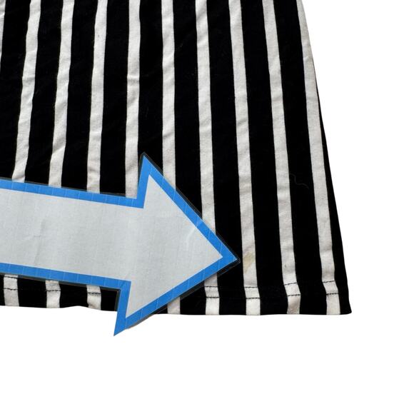 JOSEPH RIBKOFF Black White Vertical Stripe Flare Leg Knit Pants Size 2 Pull On - Picture 9 of 10